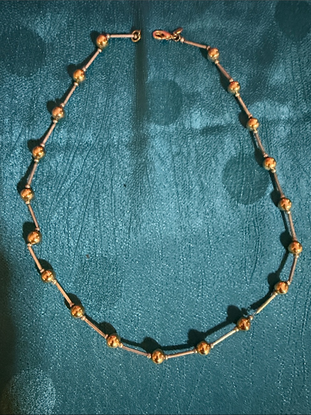 Gold Bead Link Necklace - Women Jewelry